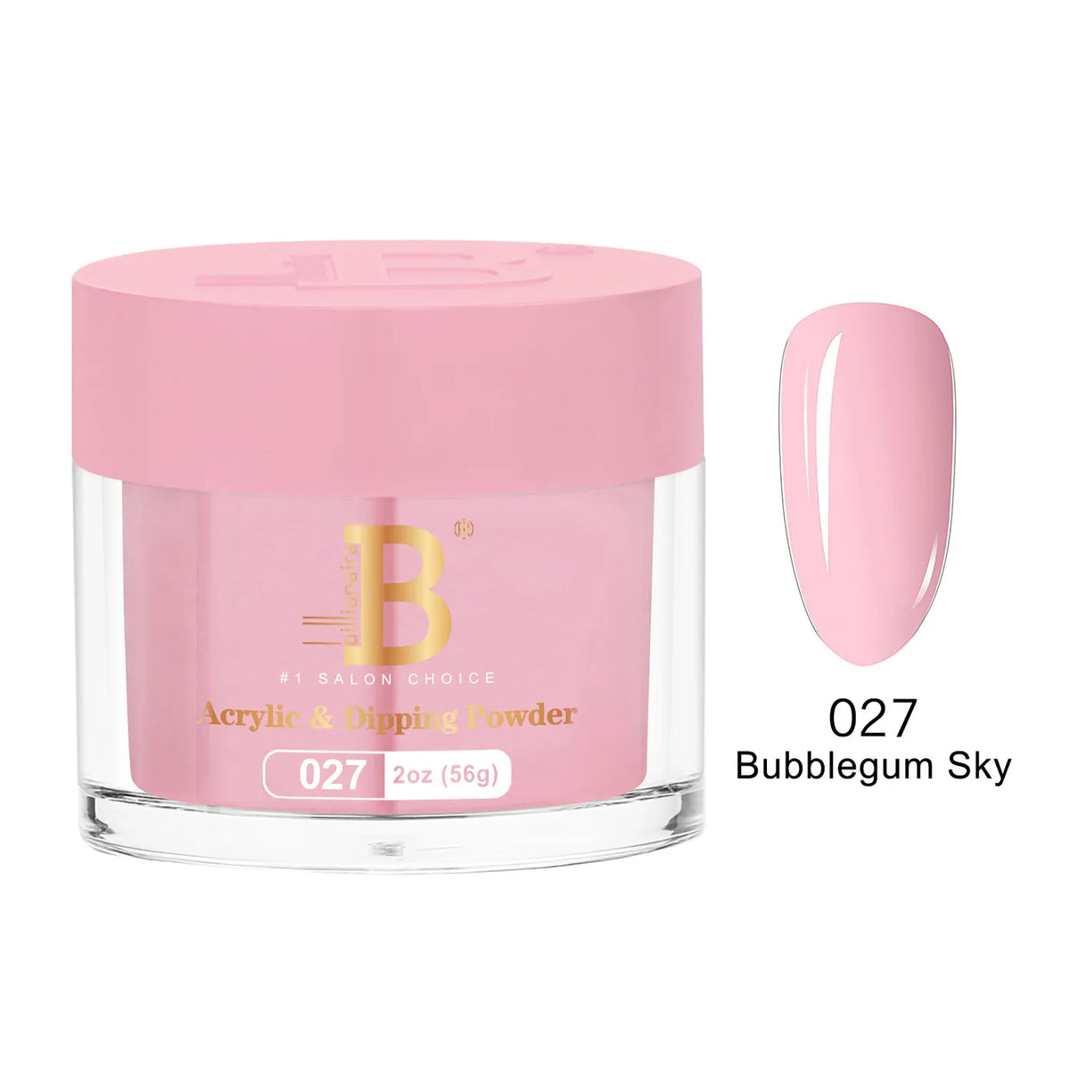 Billionaire Imperial Acrylic & Dipping Powder 027 Bubblegum Sky 2 oz jar