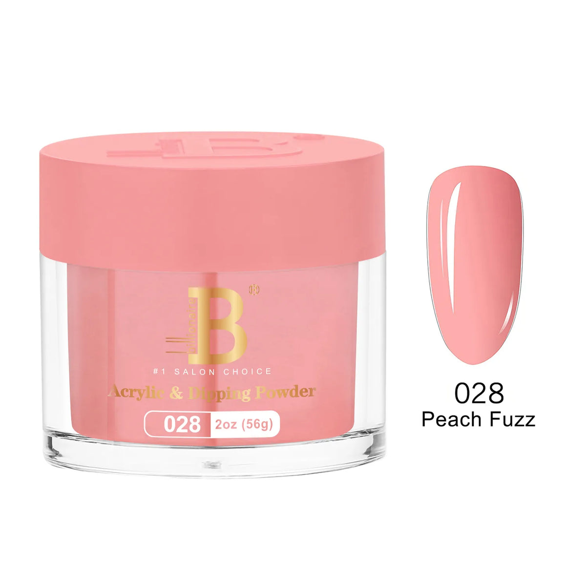 Billionaire Imperial Acrylic & Dipping Powder 028 Peach Fuzz 2 oz jar