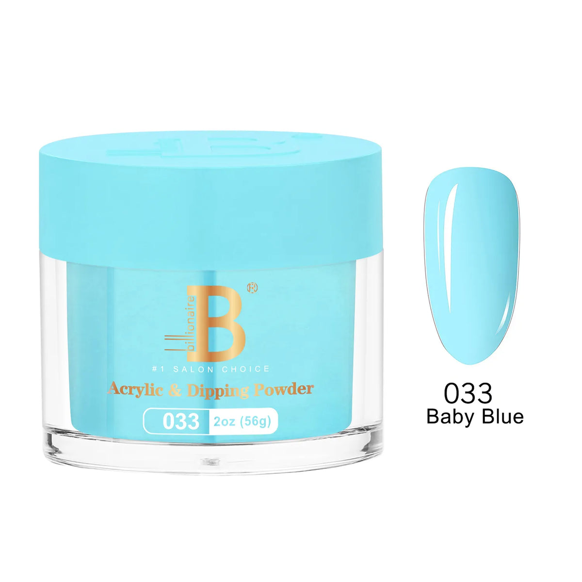 Billionaire Imperial Acrylic & Dipping Powder 033 Baby Blue 2 oz jar