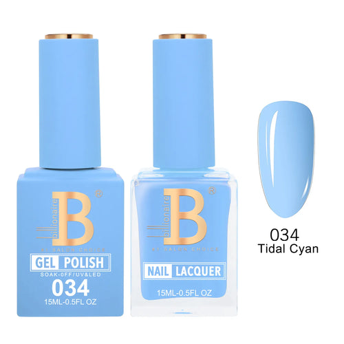 Billionaire Imperial 034 Tidal Cyan - Duo Gel Polish & Lacquer