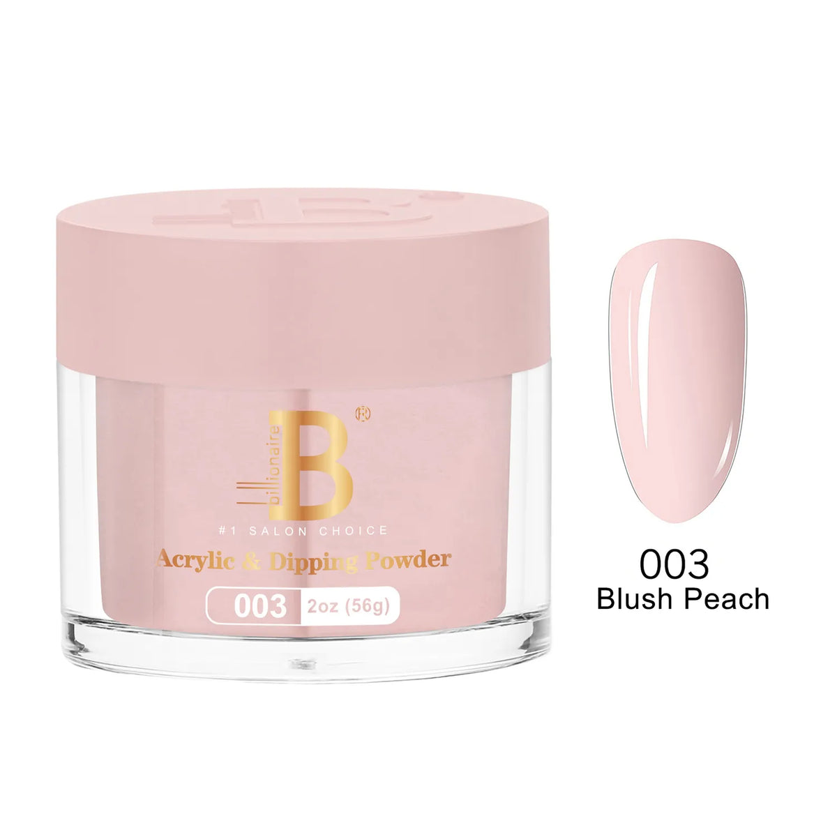 Billionaire Imperial Acrylic & Dipping Powder 003 Blush Peach 2 oz jar
