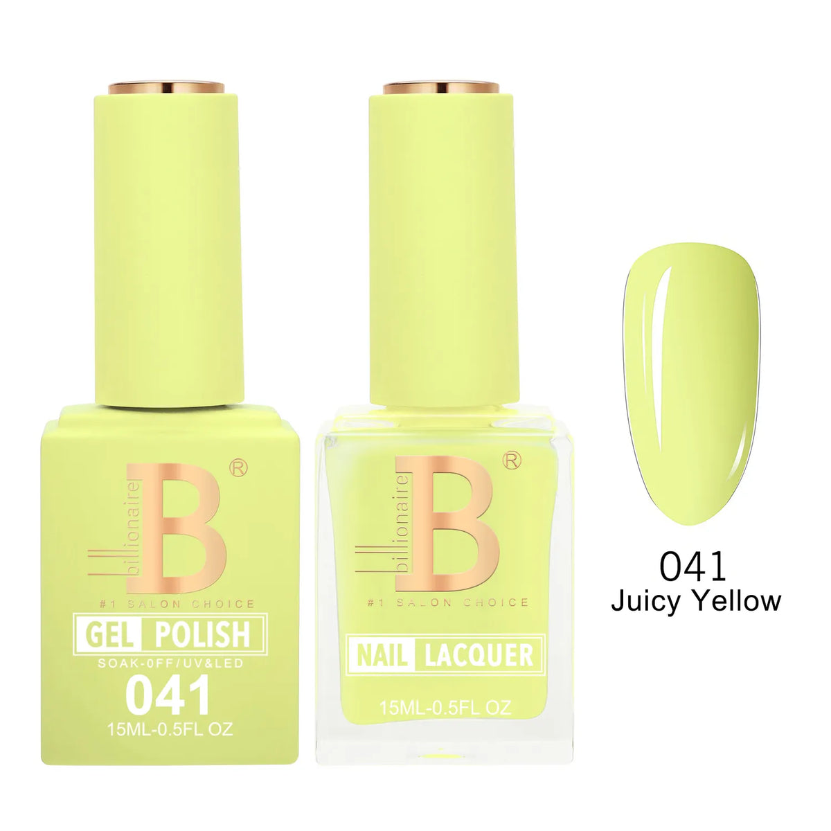Billionaire Imperial 041 Juicy Yellow - Duo Gel Polish & Lacquer