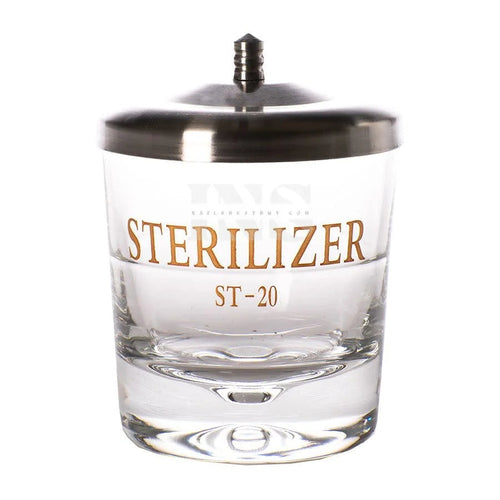 5 oz Glass Sterilizer Jar 3’’ Tall - Manicure Accessory