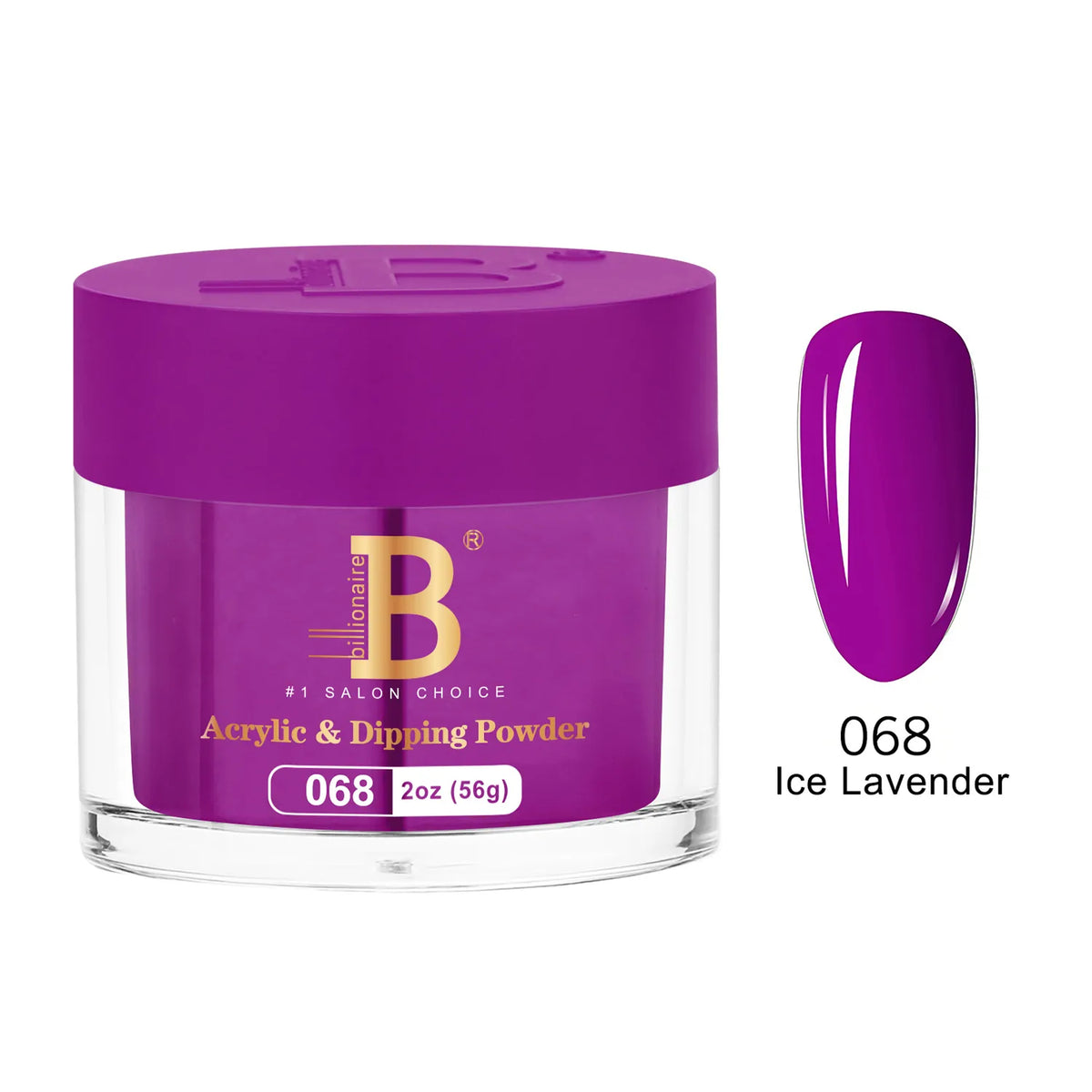 Billionaire Imperial Acrylic & Dipping Powder 068 Ice Lavender 2 oz jar