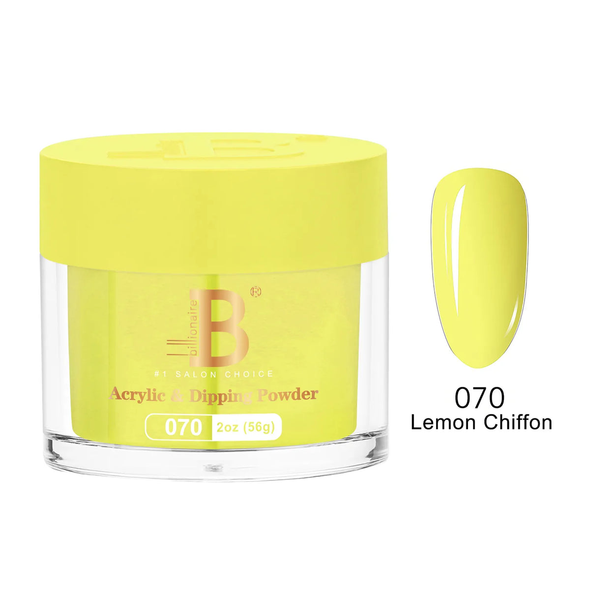 Billionaire Imperial Acrylic & Dipping Powder 070 Lemon Chiffon 2 oz jar