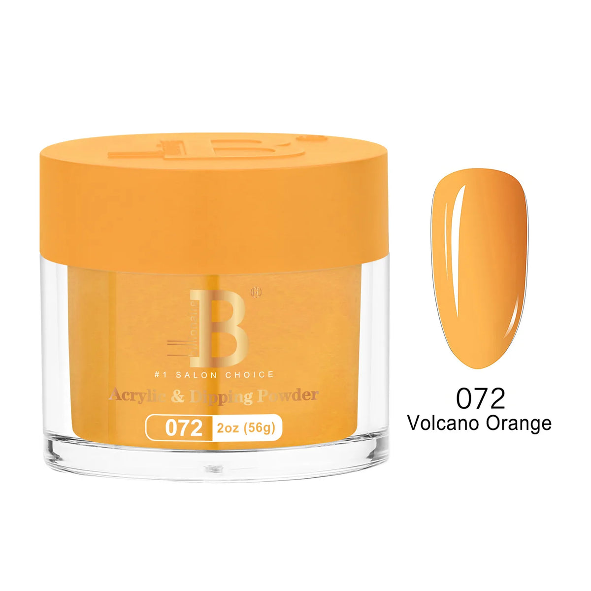 Billionaire Imperial Acrylic & Dipping Powder 072 Volcano Orange 2 oz jar