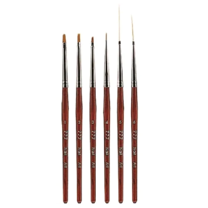 777 nail art brush 6pcs - nail art