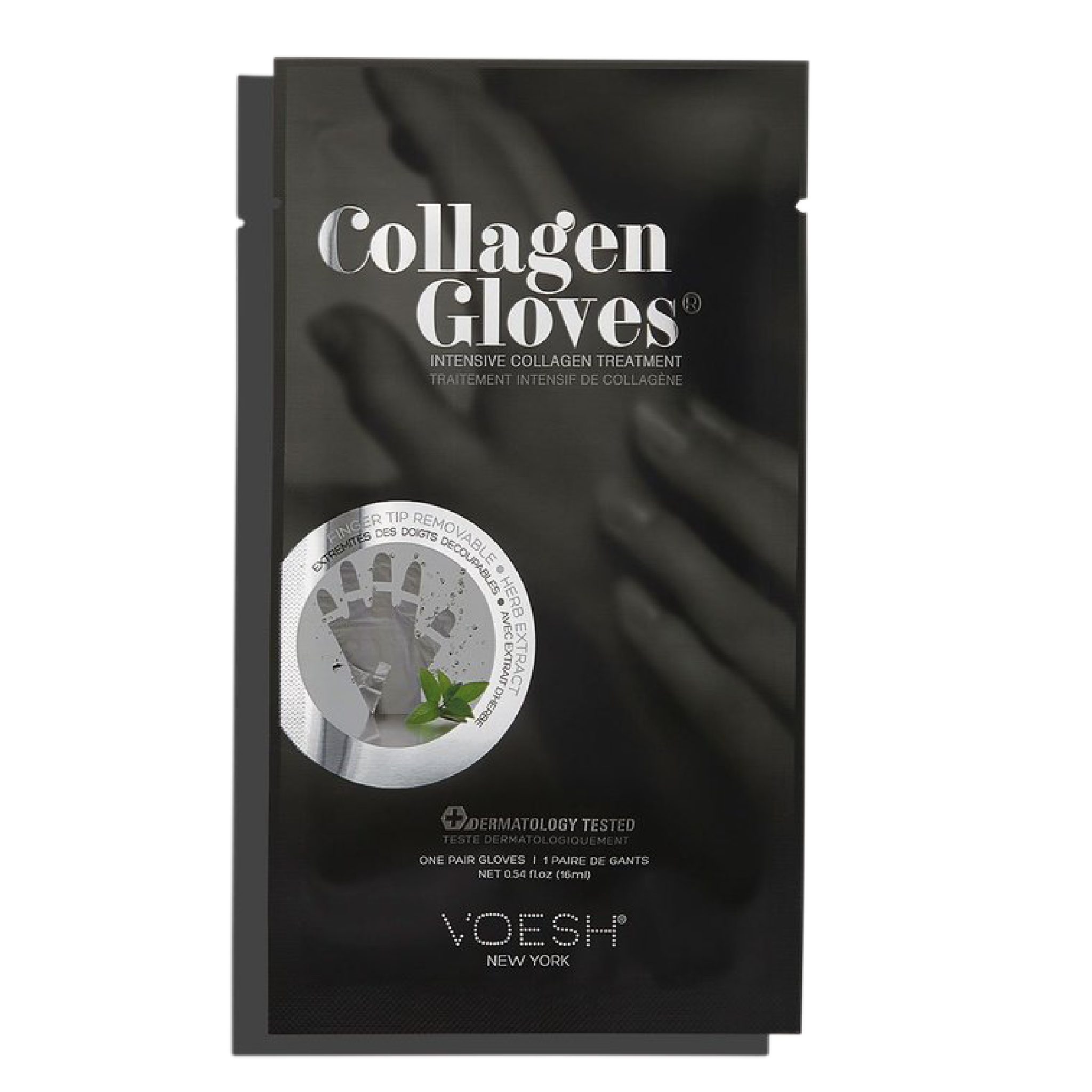 VOESH Collagen Mask Gloves - Mint & Botanical Extracts single