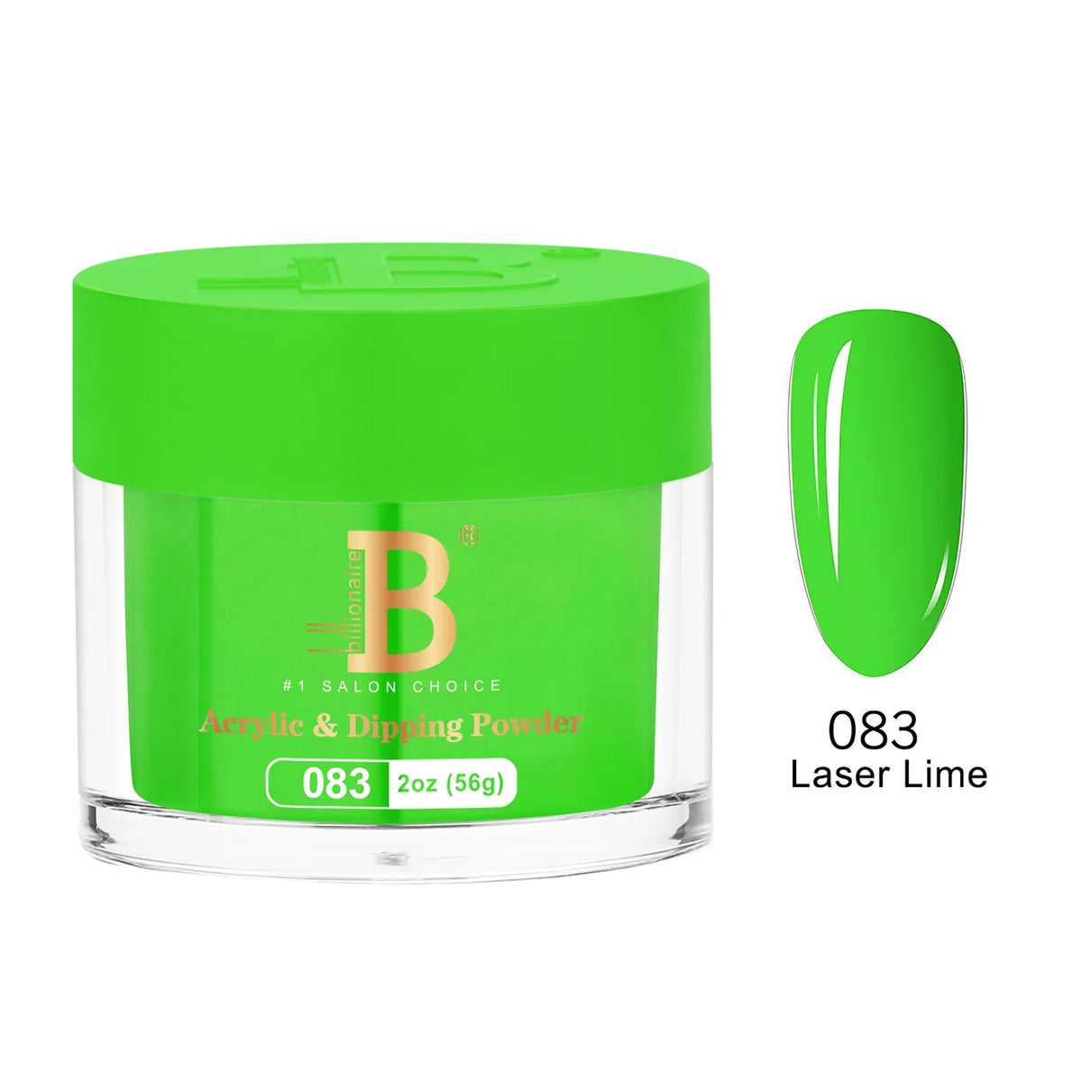 Billionaire Imperial Acrylic & Dipping Powder 083 Laser Lime 2 oz jar