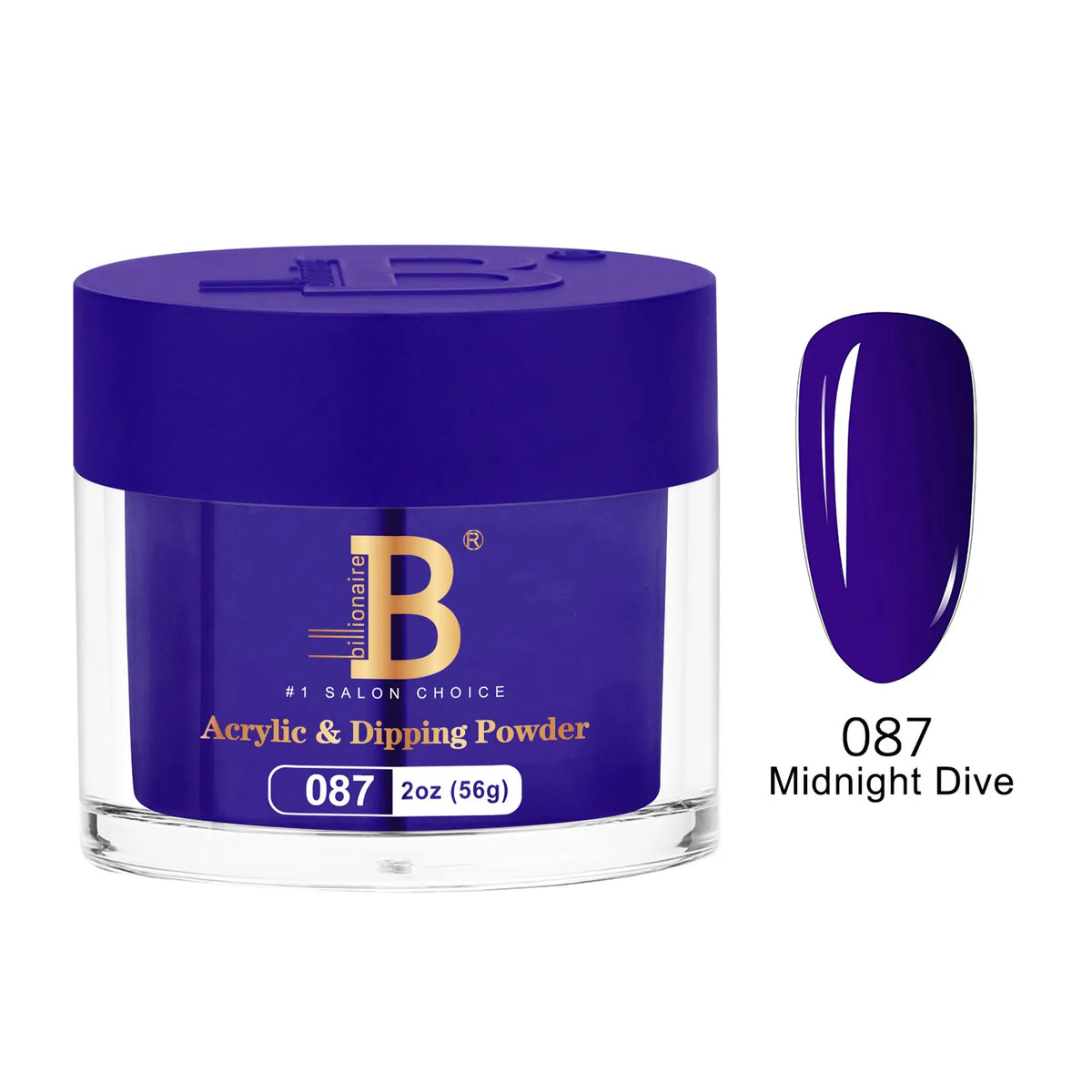 Billionaire Imperial Acrylic & Dipping Powder 087 Midnight Dive 2 oz jar