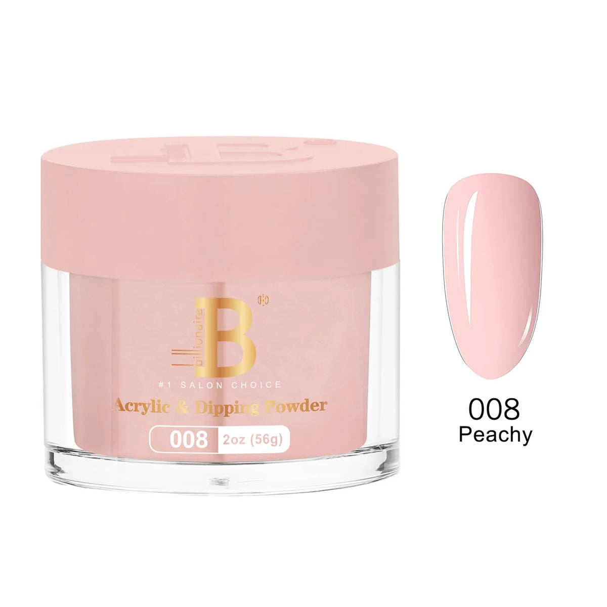 Billionaire Imperial Acrylic & Dipping Powder 008 Peachy 2 oz jar