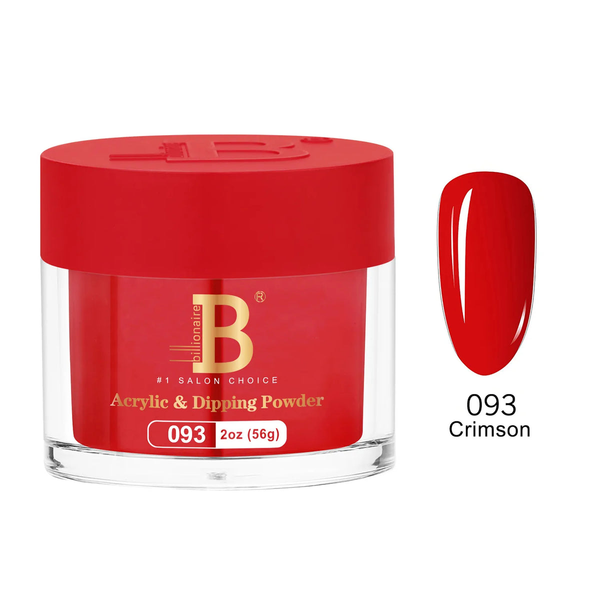 Billionaire Imperial Acrylic & Dipping Powder 093 Crimson 2 oz jar
