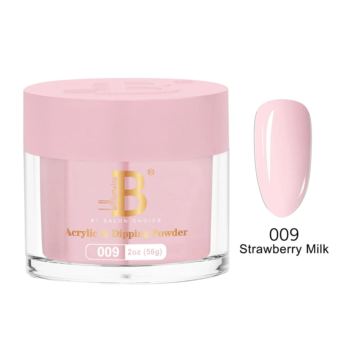 Billionaire Imperial Acrylic & Dipping Powder 009 Strawberry Milk 2 oz jar