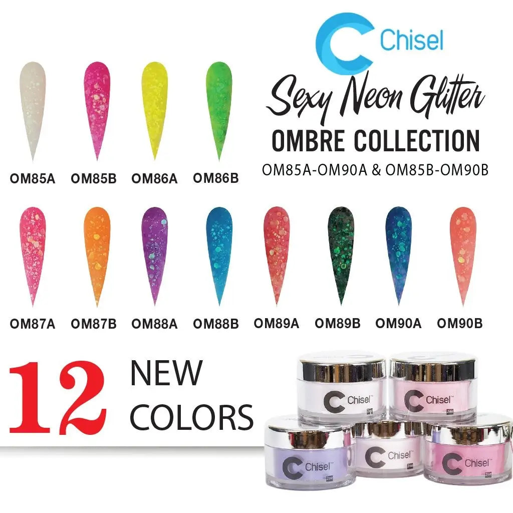 Chisel 2in1 Acrylic/Dipping Powder, Ombre A & B Collection, 2oz, Full Line  Of 12 Colors (From OM85A to OM90B) - CHỢ VIỆT MỸ ONLINE