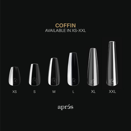 APRES Gel-X Sculpted Coffin Long 2.0 Box of Tips 14 sizes