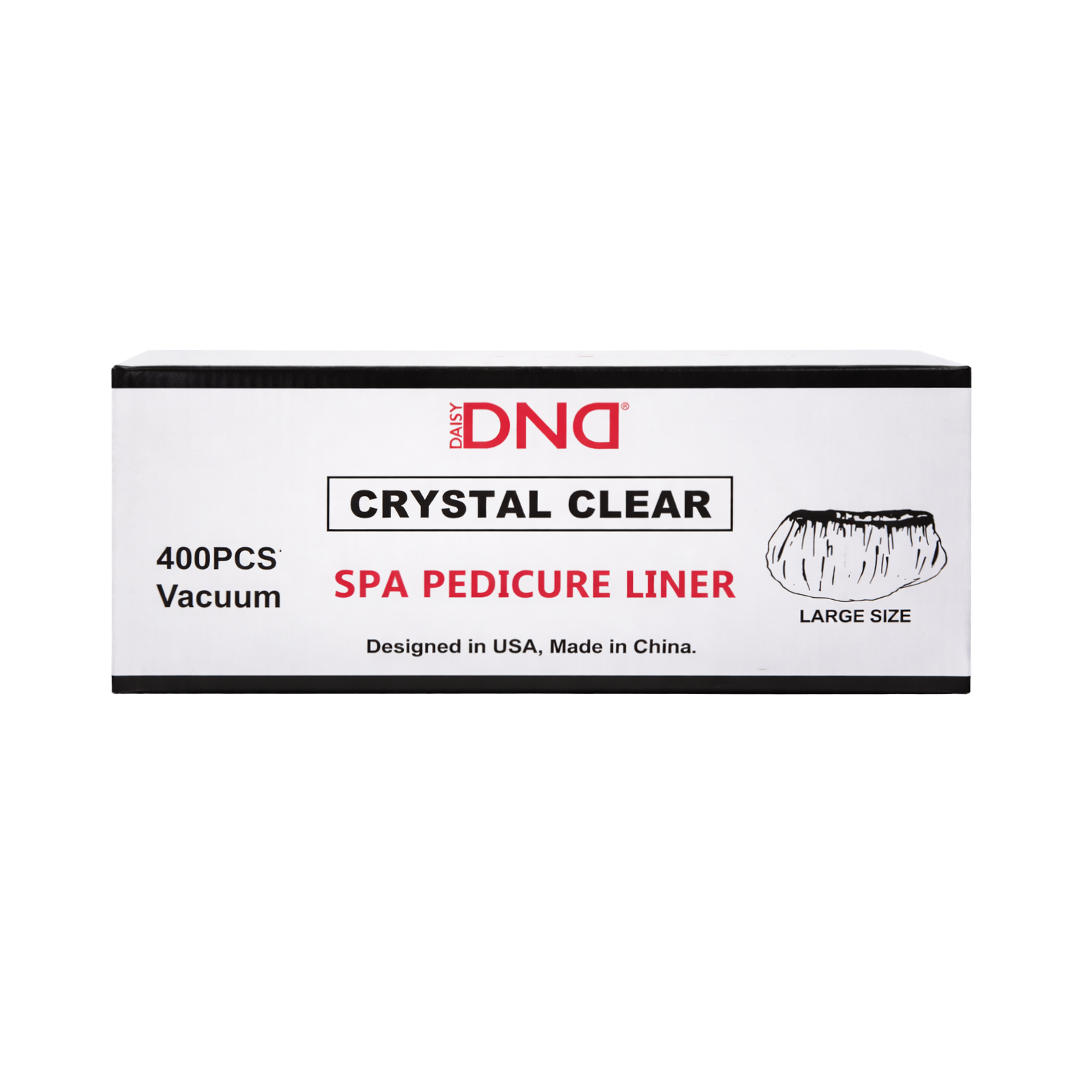 DND Disposable Pedicure Liner Clear 400/Box