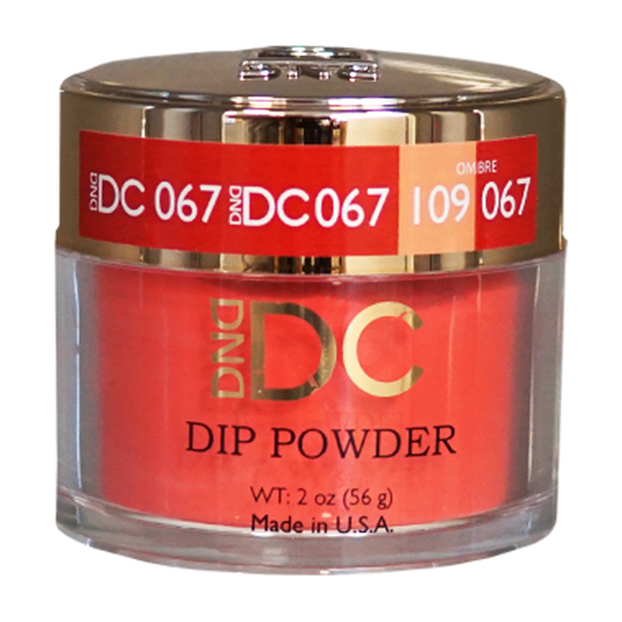 DND DC Dip Powder - 067 Fire Engine Red - 1.6oz jar