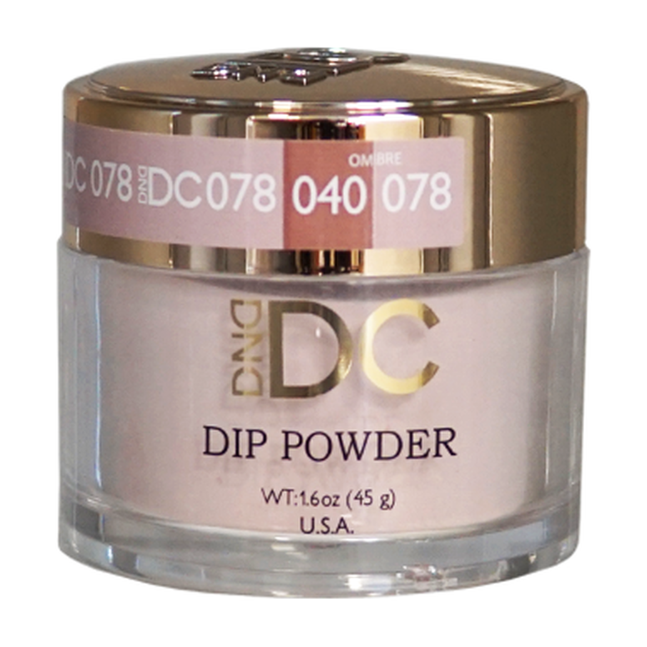 DND DC Dip Powder - 078 Rose Beige - 1.6oz jar