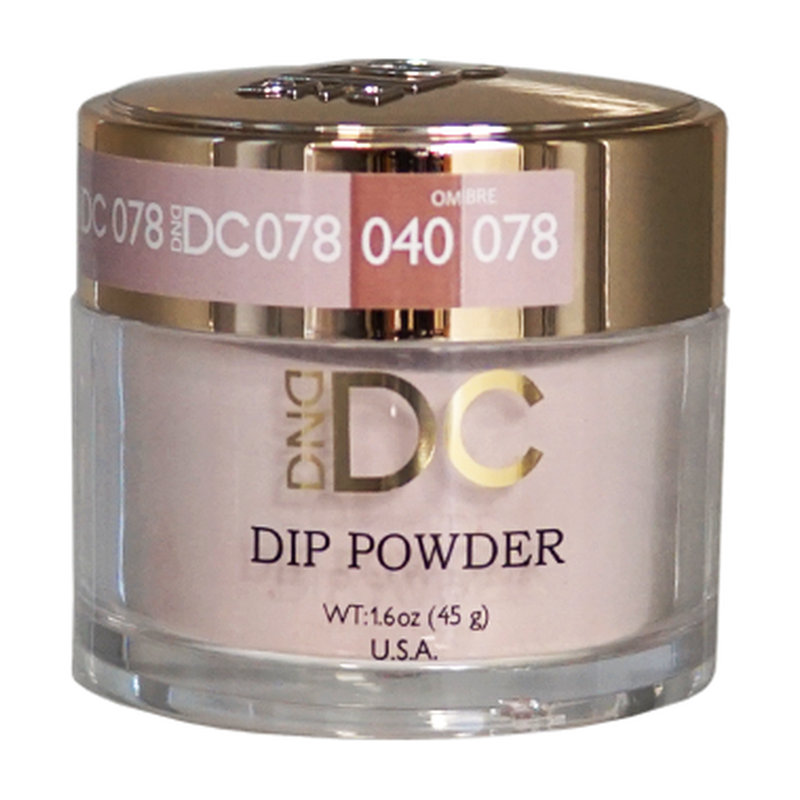 DND DC Dip Powder - 078 Rose Beige - 1.6oz jar