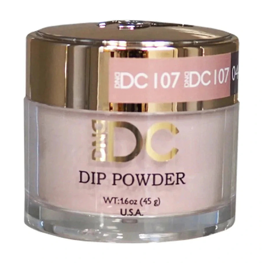 DND DC Dip Powder - 107 Light Apricot - 1.6oz jar