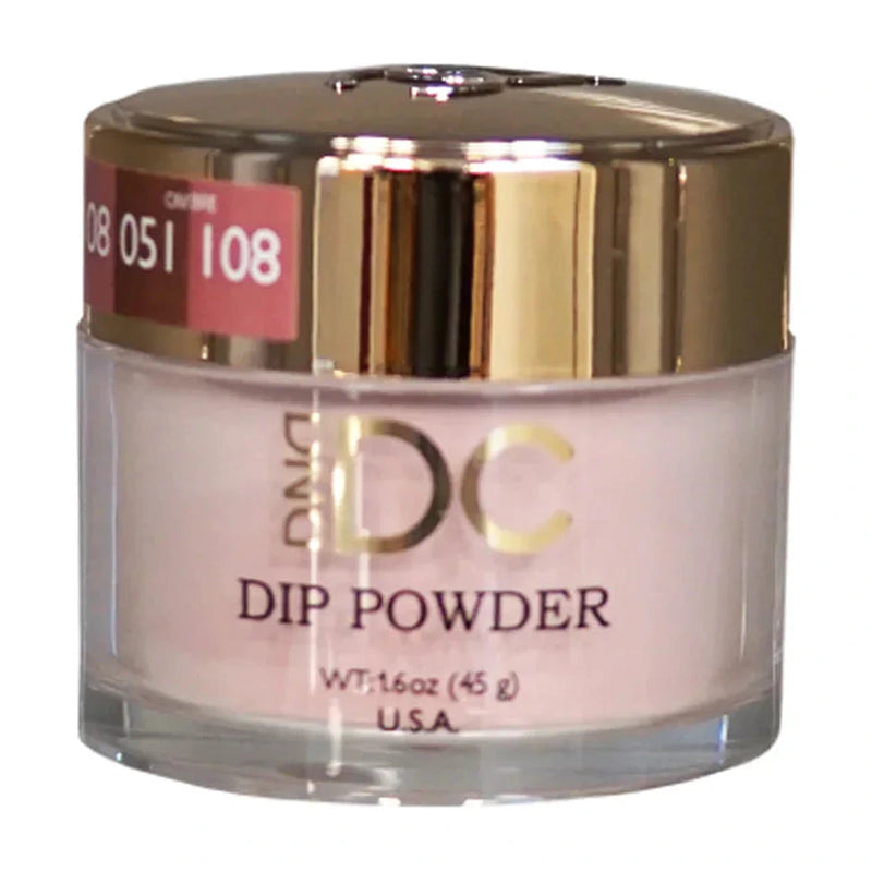 DND DC Dip Powder - 108 Barn Red - 1.6oz jar