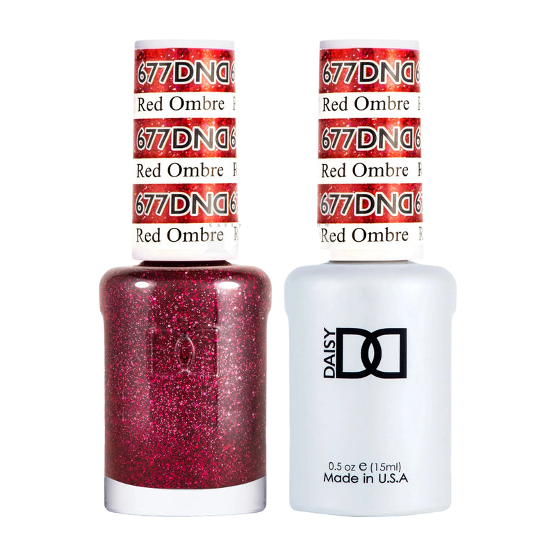 DND Duo Gel - 677 Red Ombre - Gel Polish