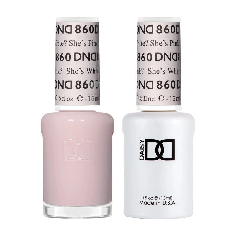 DND Duo Gel - 860 She’s White? She’s Pink? - Gel Polish