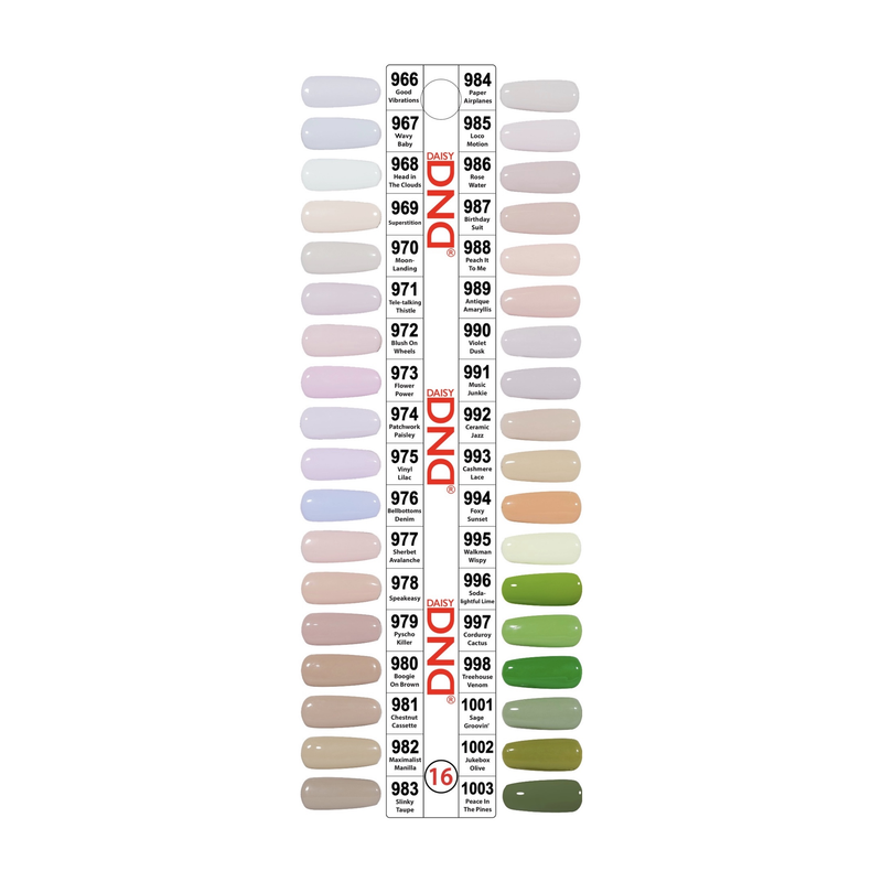 Dnd duo gel - collection 16 (966-1003) - 36 pc - free chart