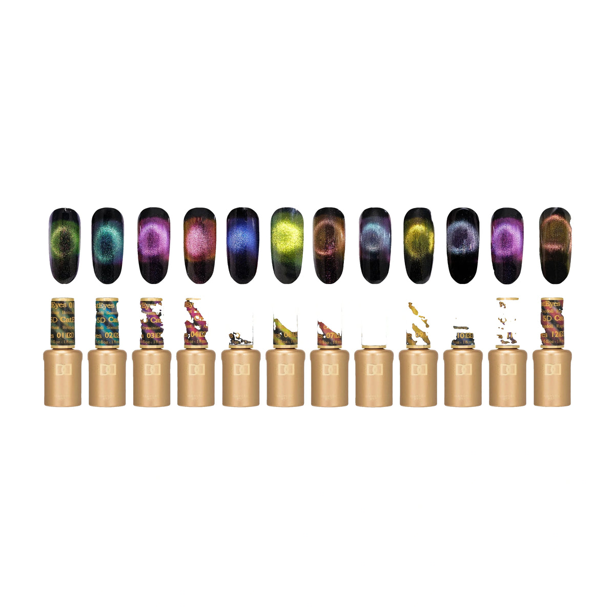 DND Gel - 5D Cat Eye - 12 Colors Collection - Gel Polish