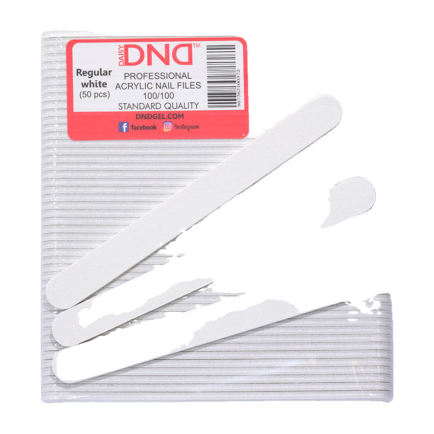 DND Mini Nail File 100/100 White 50pk