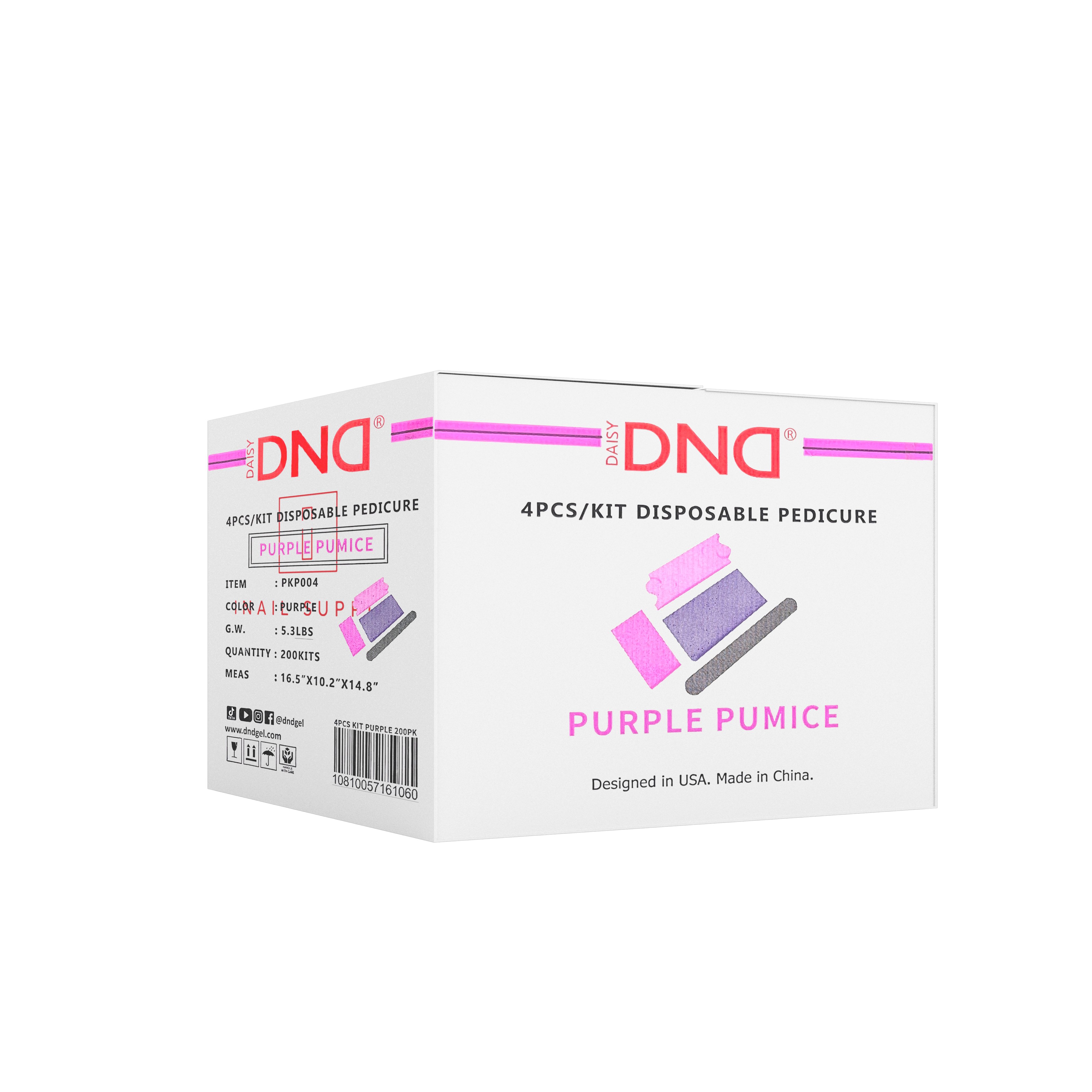 DND Disposable Pedicure Kit 4 Purple 200/Box