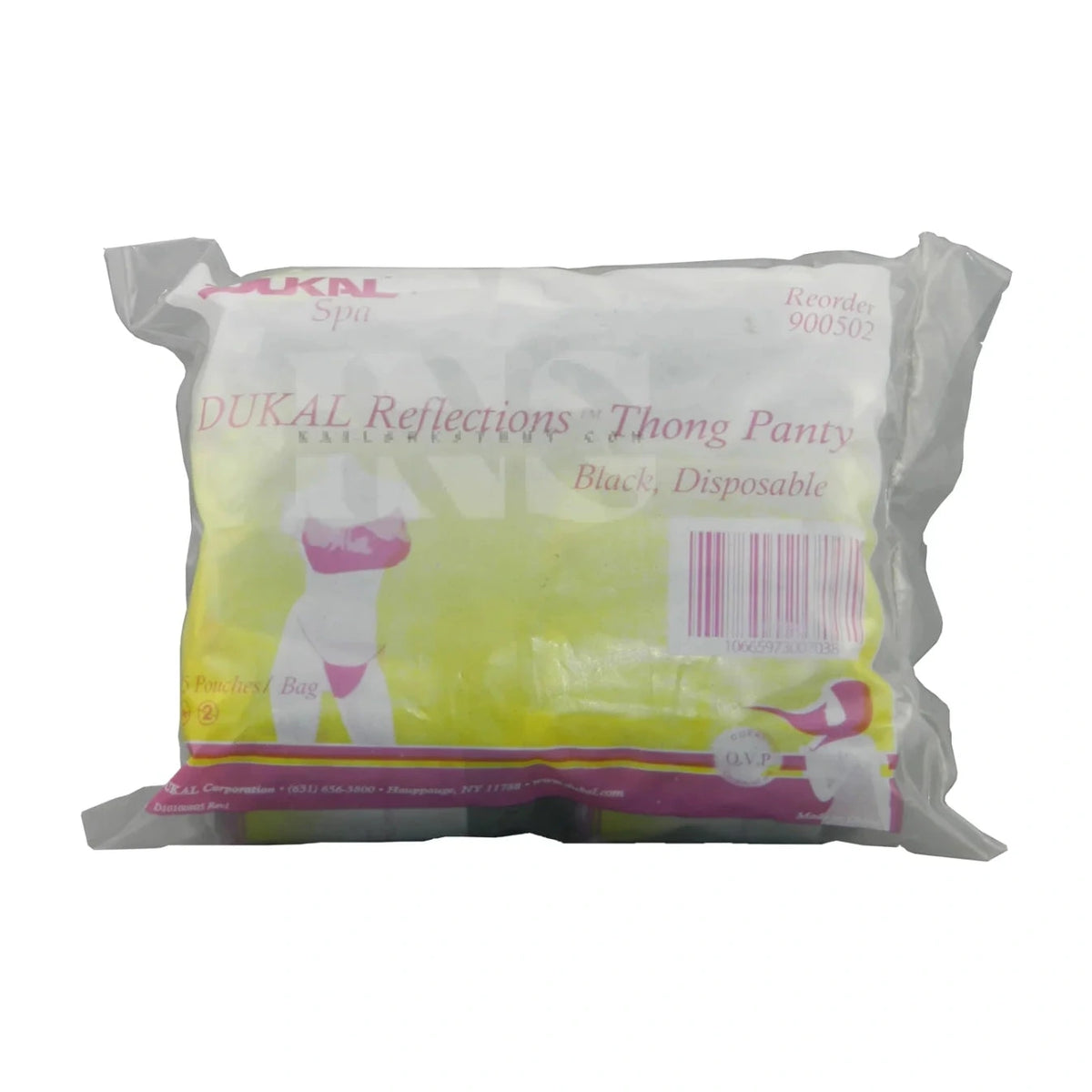 DUKAL Thong Panty Black 25 pk - Undergarment