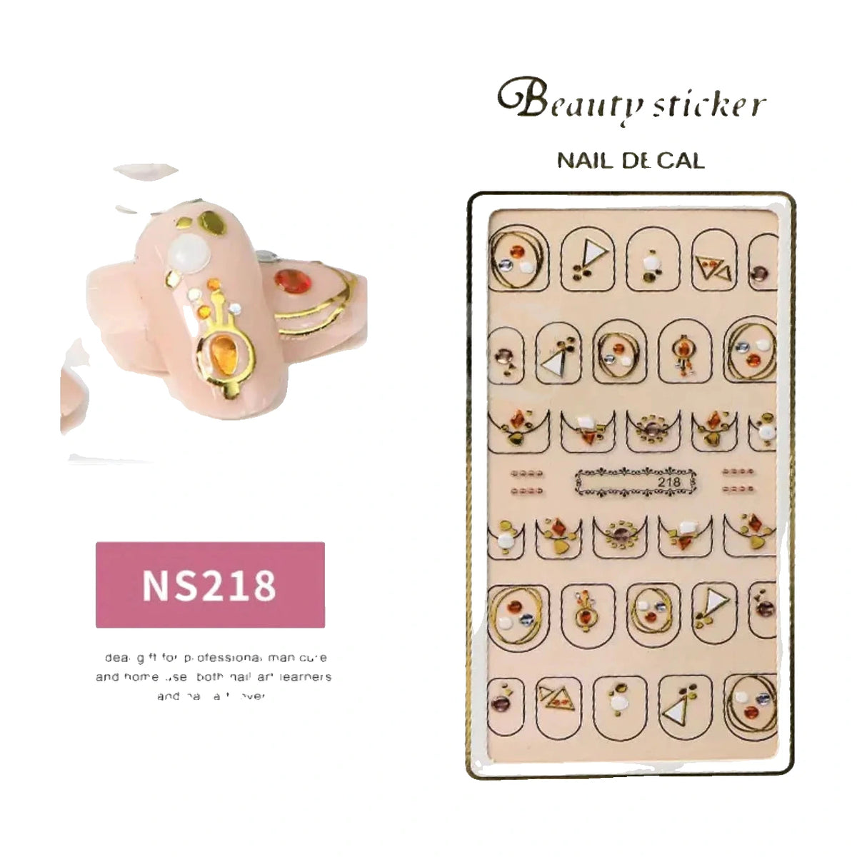 Design Nail Sticker 3D Art - NS218 - Nail Sticker