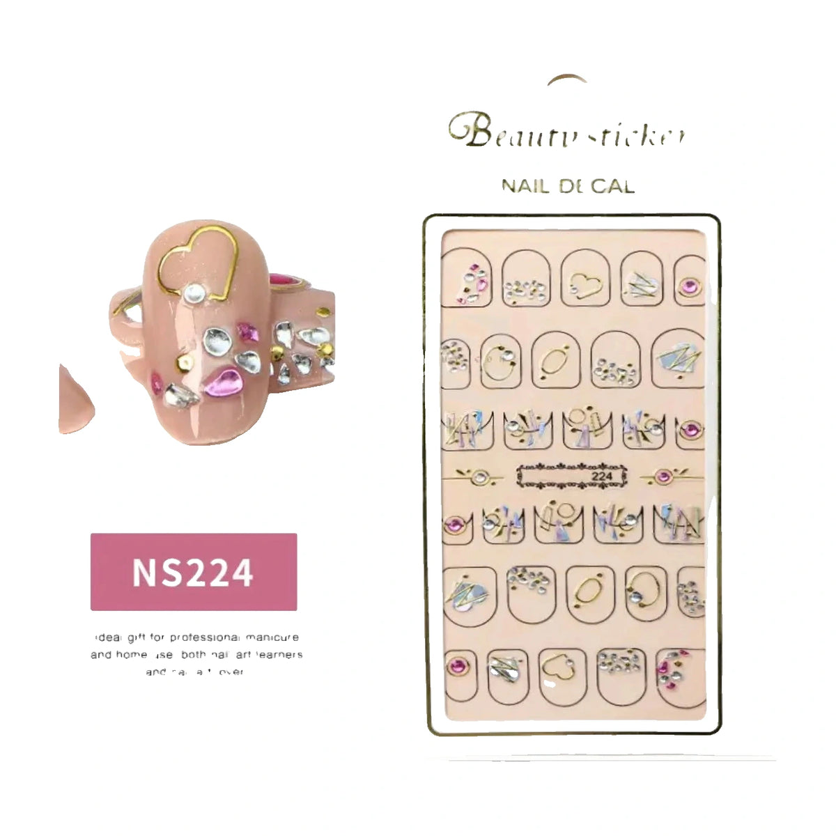 Design Nail Sticker 3D Art - NS224 - Nail Sticker