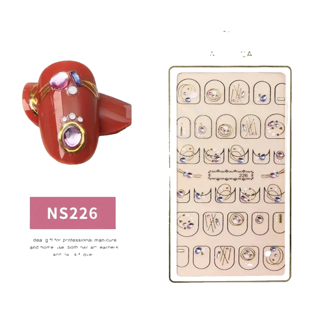 Design Nail Sticker 3D Art - NS226 - Nail Sticker