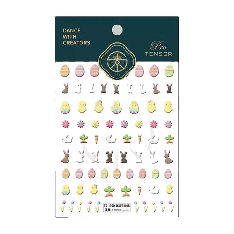 Design Nail Sticker 5D Art - Easter 1350 - Nail Sticker