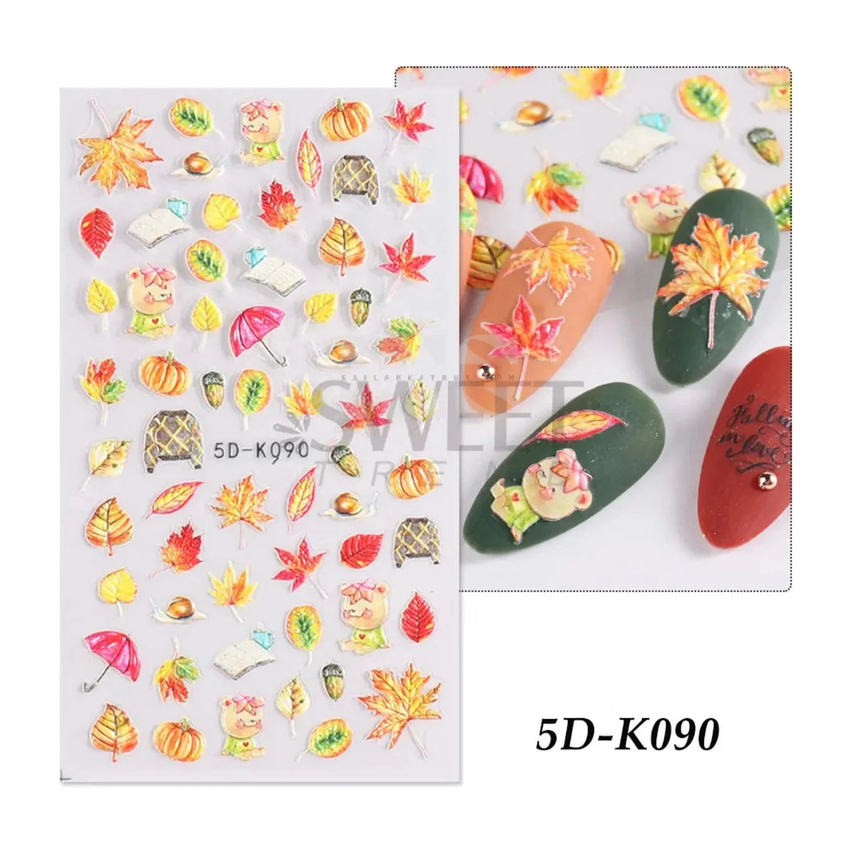 Design Nail Sticker 5D Art - Fall K090 - Nail Sticker