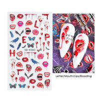 Design Nail Sticker 5D Art - Halloween K083 - Nail Sticker