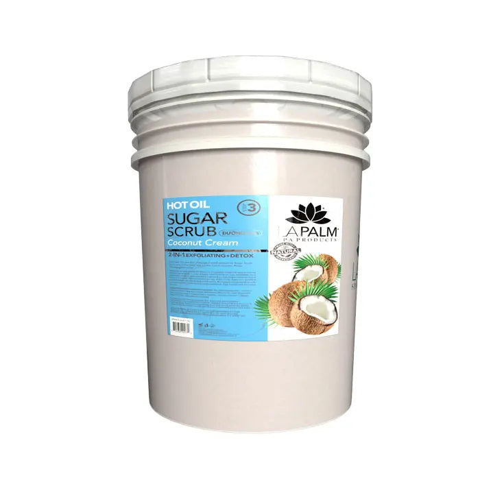 LA PALM Oil Sugar Scrub Coconut Cream Bucket - Spa Treatment
