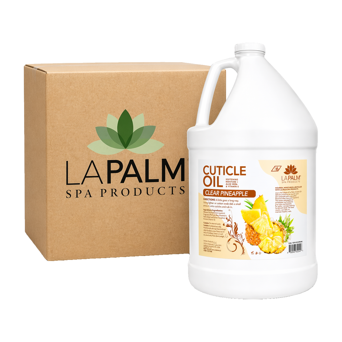 La palm cuticle oil gallon 4/box - pineapple (clear)