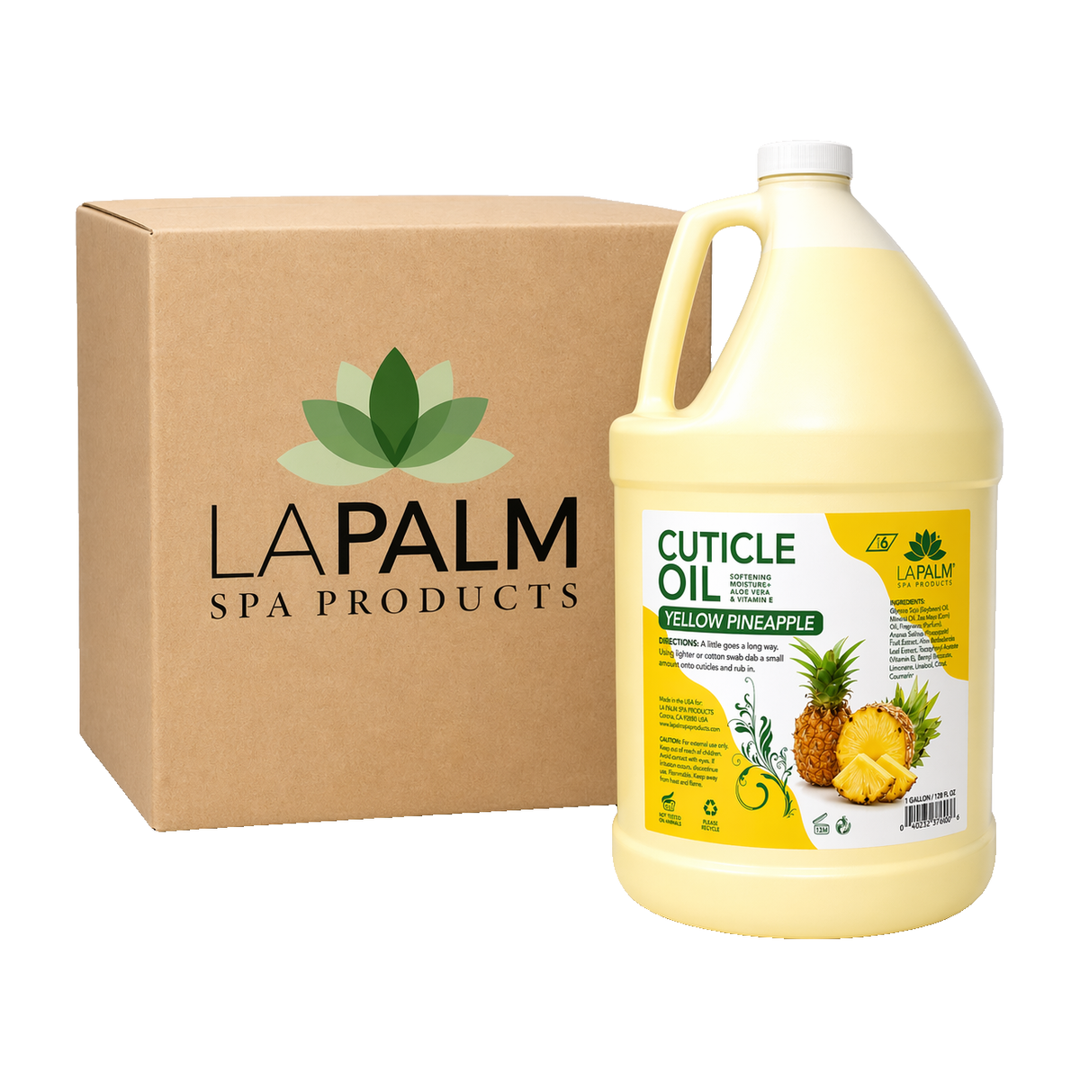 La palm cuticle oil gallon 4/box - pineapple (yellow)