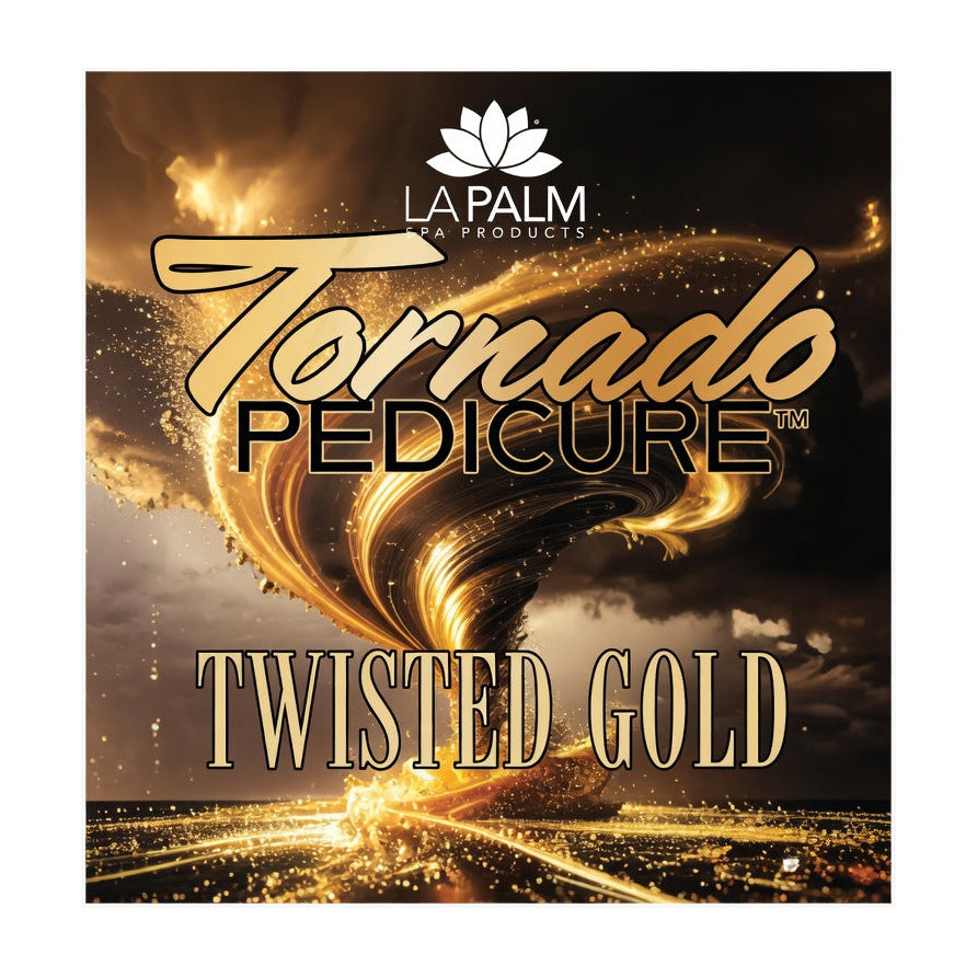 La palm tornado 5 step pedicure twisted gold - single
