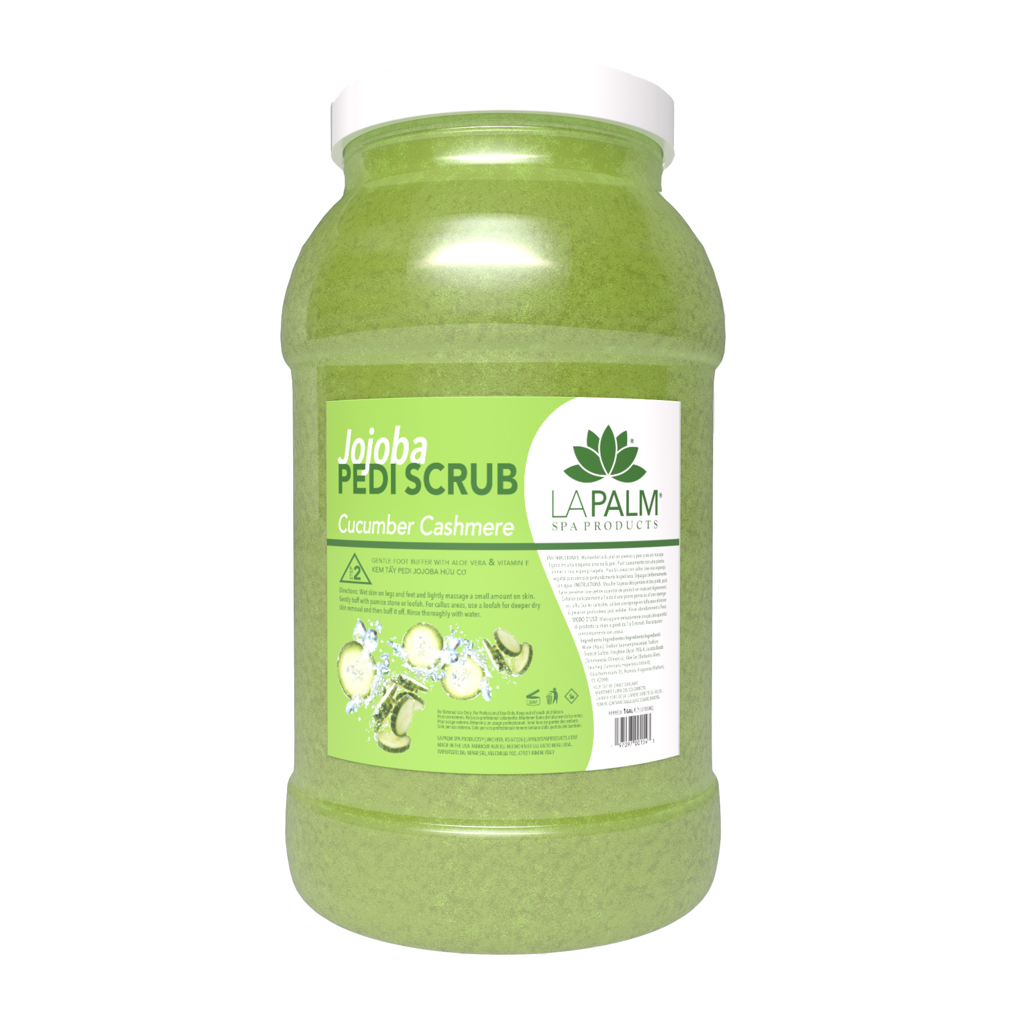 LA PALM Pedi Scrub Gel Cucumber Cashmere Gallon