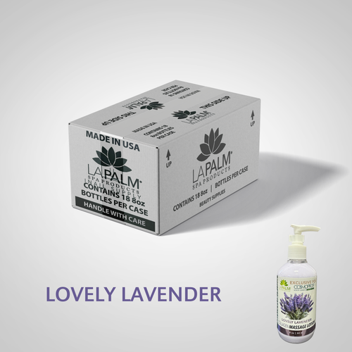 LA PALM Collagen Massage Lotion Lavender 8 oz 18/Case