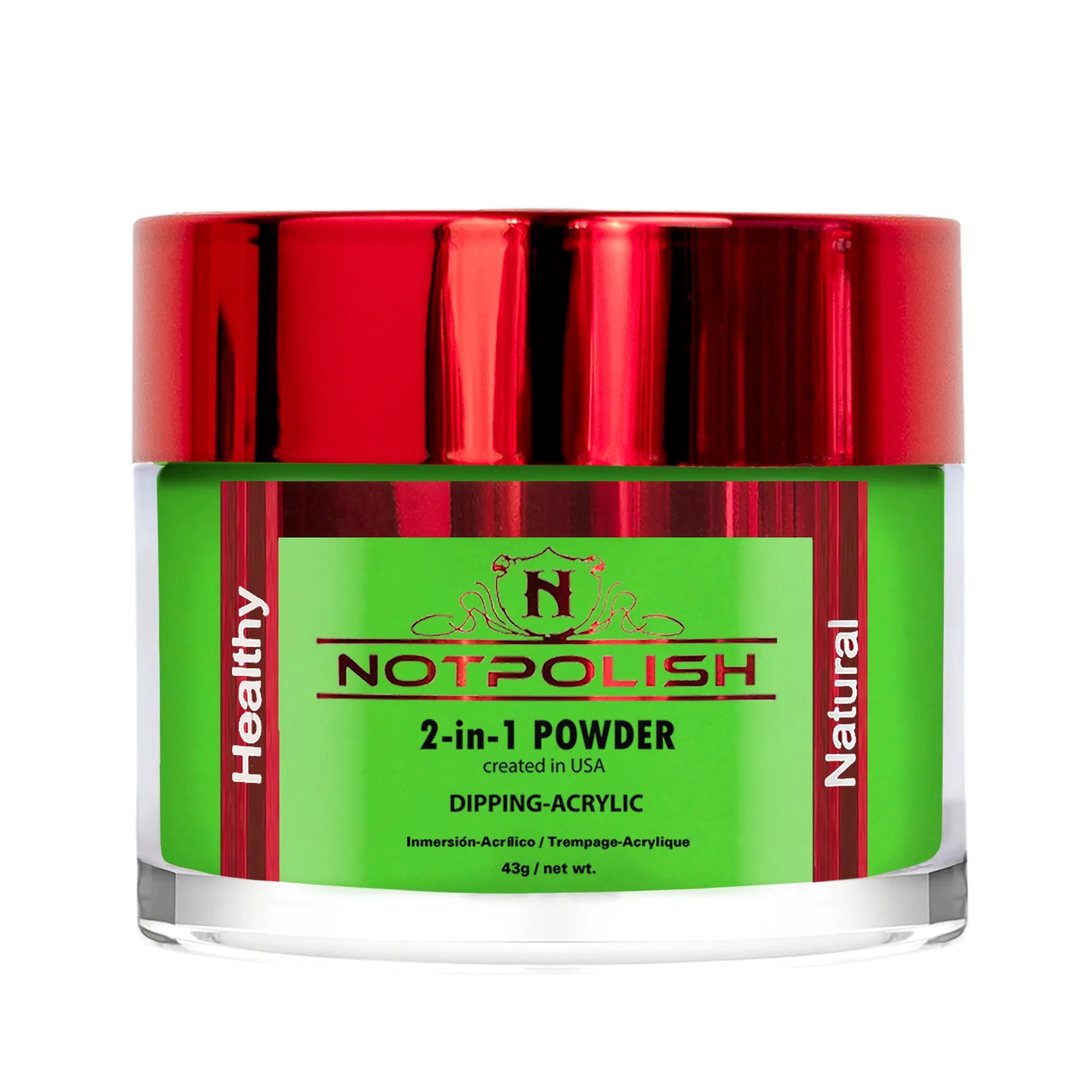 NOTPOLISH 2 in 1 Powder - M100 Hot Lime Bling - 2 oz