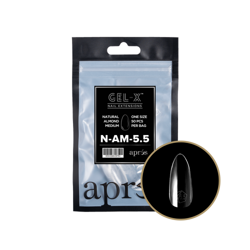 APRES Gel-X Natural Almond Medium 2.0 Refill Bag Size 5.5