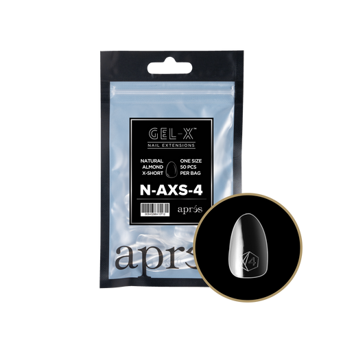 APRES Gel-X Natural Almond Extra Short 2.0 Refill Bag Size 4