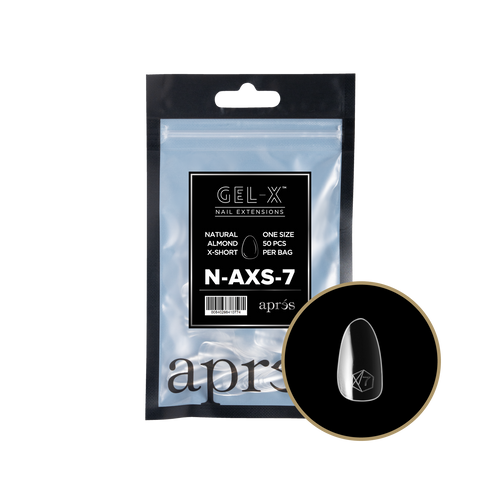 APRES Gel-X Natural Almond Extra Short 2.0 Refill Bag Size 7