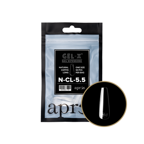 APRES Gel-X Natural Coffin Long 2.0 Refill Bag Size 5.5