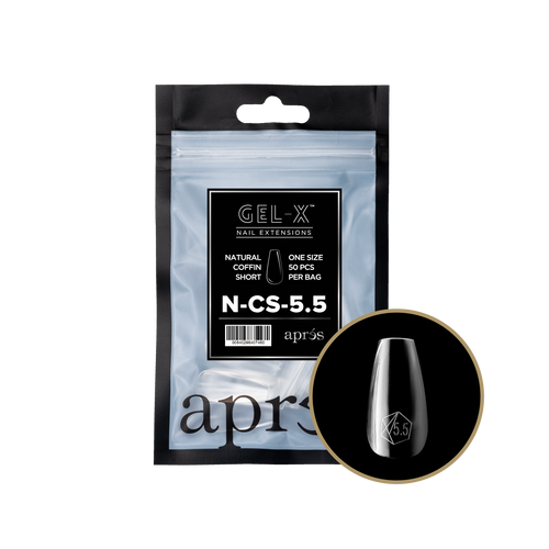 APRES Gel-X Natural Coffin Short 2.0 Refill Bag Size 5.5